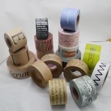 Özel Logo Baskı Kraft Kağıt Ambalaj Bandı Yeni Çevre Koruma