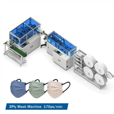 Otomatik Tek Kullanımlık Maske Makinesi Maksimum Hız 170/Dk