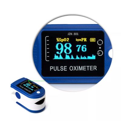 180BPM Sıcaklık Probu Parmak Ucu Nabız Oksimetresi Parmak Kan Oksijen Doygunluğu Monitörü Spo2